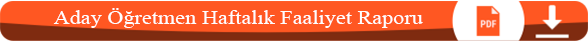 Aday Öğretmen Haftalık Faaliyet Raporu Pdf