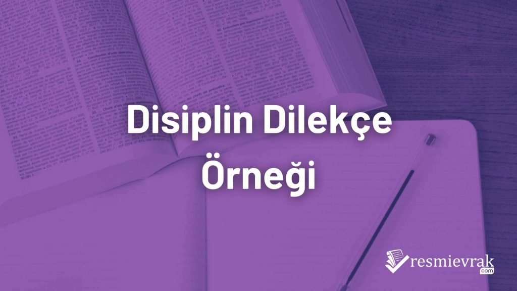 Disiplin Dilekçe Örneği