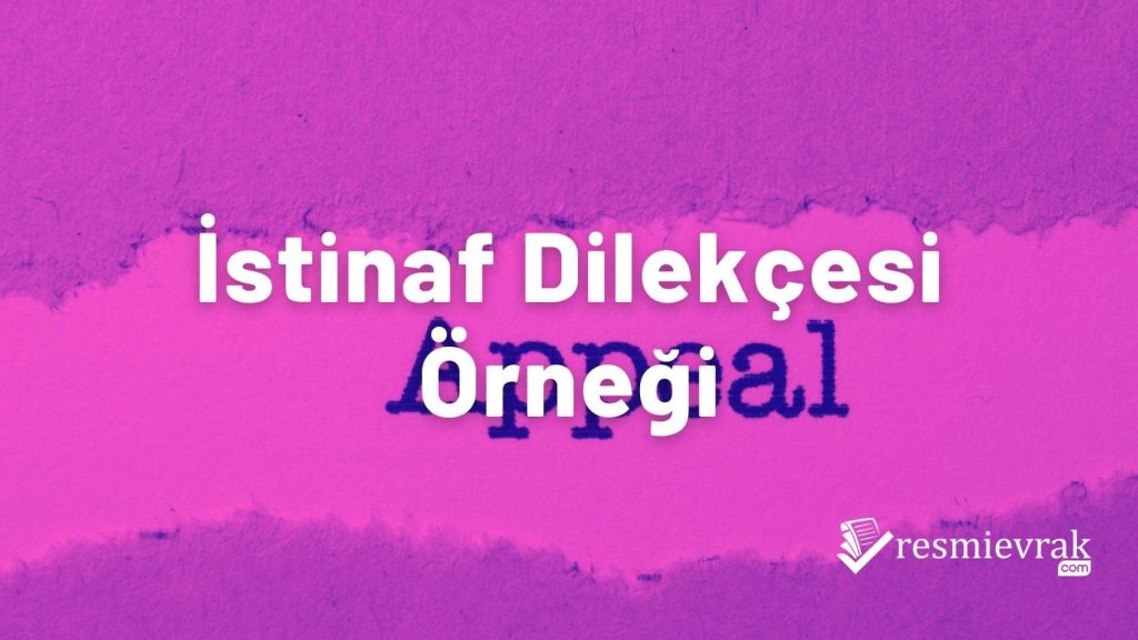 İstinaf Dilekçesi Örneği